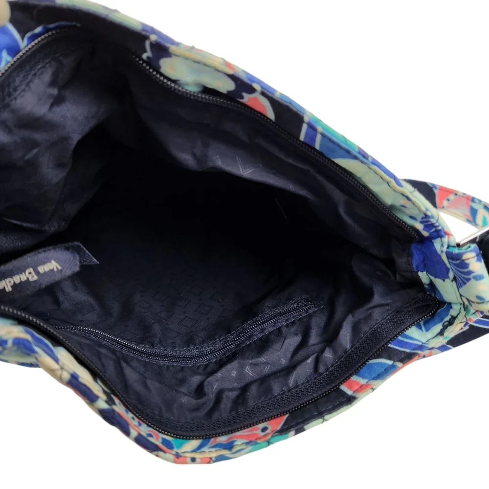 Vera Bradley Lotus Flower Quilted Fabric Crossbody Hipster Purse Bag